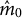 ModifyingAbove m With caret Subscript 0