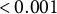 less than 0.001