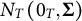 upper N Subscript upper T Baseline left parenthesis 0 Subscript upper T Baseline comma bold upper Sigma right parenthesis
