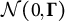 script upper N left parenthesis 0 comma bold upper Gamma right parenthesis