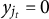 y Subscript j Sub Subscript t Baseline equals 0