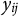y Subscript i j