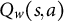 upper Q Subscript w Baseline left parenthesis s comma a right parenthesis