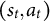 left parenthesis s Subscript t Baseline comma a Subscript t Baseline right parenthesis