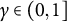 gamma element of left parenthesis 0 comma 1 right bracket