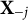 bold upper X Subscript negative j