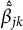 ModifyingAbove Above beta overtilde With caret Subscript j k