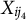 upper X Subscript i j 4