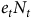 e Subscript t Baseline upper N Subscript t