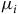 mu Subscript i