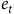 e Subscript t