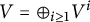 upper V equals circled plus Underscript i greater than or equals 1 Endscripts upper V Superscript i