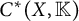 upper C Superscript asterisk Baseline left parenthesis upper X comma double struck upper K right parenthesis