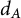 d Subscript upper A