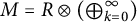 upper M equals upper R circled times left parenthesis circled plus Underscript k equals 0 Overscript infinity Endscripts right parenthesis