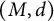left parenthesis upper M comma d right parenthesis