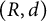 left parenthesis upper R comma d right parenthesis