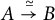 upper A ModifyingAbove right arrow With asymptotically equals upper B