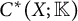 upper C Superscript asterisk Baseline left parenthesis upper X semicolon double struck upper K right parenthesis