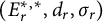 left parenthesis upper E Subscript r Superscript asterisk comma asterisk Baseline comma d Subscript r Baseline comma sigma Subscript r Baseline right parenthesis