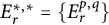 upper E Subscript r Superscript asterisk comma asterisk Baseline equals StartSet upper E Subscript r Superscript p comma q Baseline EndSet