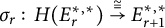 sigma Subscript r Baseline colon upper H left parenthesis upper E Subscript r Superscript asterisk comma asterisk Baseline right parenthesis ModifyingAbove right arrow With approximately equals upper E Subscript r plus 1 Superscript asterisk comma asterisk