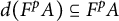d left parenthesis upper F Superscript p Baseline upper A right parenthesis subset of or equal to upper F Superscript p Baseline upper A