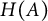 upper H left parenthesis upper A right parenthesis