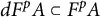 d upper F Superscript p Baseline upper A subset of upper F Superscript p Baseline upper A