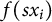 f left parenthesis s x Subscript i Baseline right parenthesis