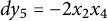 d y 5 equals minus 2 x 2 x 4