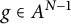 g element of upper A Superscript upper N minus 1