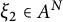 xi 2 element of upper A Superscript upper N