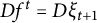 upper D f Superscript t Baseline equals upper D xi Subscript t plus 1
