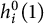 h Subscript i Superscript 0 Baseline left parenthesis 1 right parenthesis