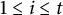 1 less than or equals i less than or equals t