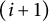 left parenthesis i plus 1 right parenthesis