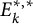 upper E Subscript k Superscript asterisk comma asterisk