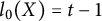 l 0 left parenthesis upper X right parenthesis equals t minus 1
