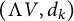 left parenthesis normal upper Lamda upper V comma d Subscript k Baseline right parenthesis