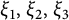 xi 1 comma xi 2 comma xi 3