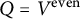upper Q equals upper V Superscript even