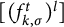 left bracket left parenthesis f Subscript k comma sigma Superscript t Baseline right parenthesis Superscript l Baseline right bracket