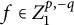 f element of upper Z 1 Superscript p comma negative q