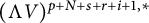 left parenthesis normal upper Lamda upper V right parenthesis Superscript p plus upper N plus s plus r plus i plus 1 comma asterisk