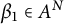 beta 1 element of upper A Superscript upper N