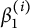 beta 1 Superscript left parenthesis i right parenthesis