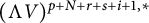 left parenthesis normal upper Lamda upper V right parenthesis Superscript p plus upper N plus r plus s plus i plus 1 comma asterisk