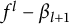 f Superscript l Baseline minus beta Subscript l plus 1