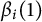 beta Subscript i Baseline left parenthesis 1 right parenthesis